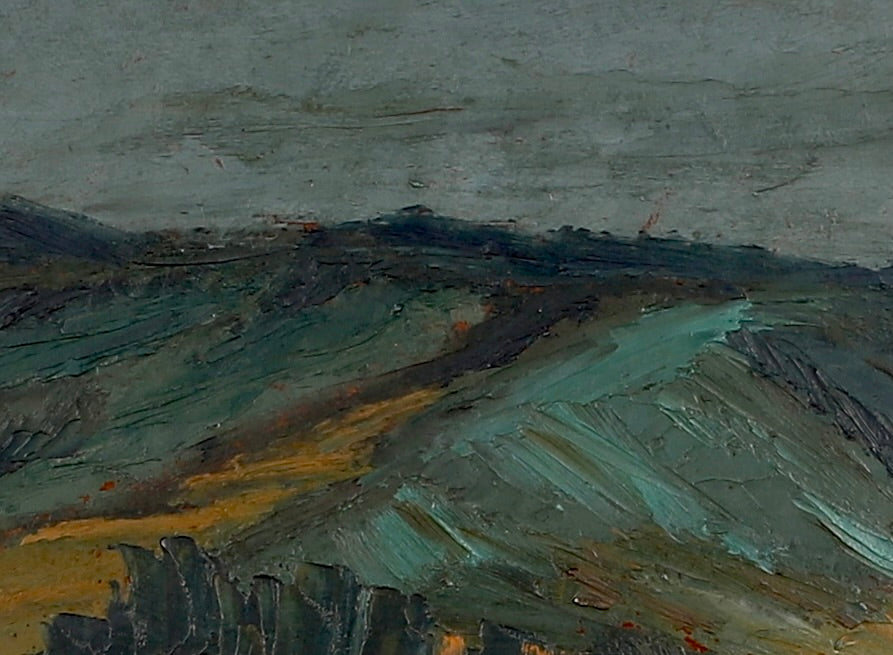 Vintage Mid Century Landscape Painting From Sweden