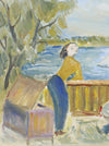 Vintage Art Room Mid Century Oil Painting  From Sweden