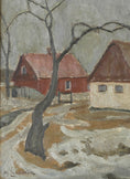 Load image into Gallery viewer, Vintage Mid Century Art Landscape From Sweden H Lundström
