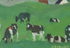 Mid Century Oil Painting Calves By Bengtsson Sweden