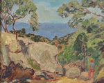 Mid Century Original Coastal Oil Painting From Sweden