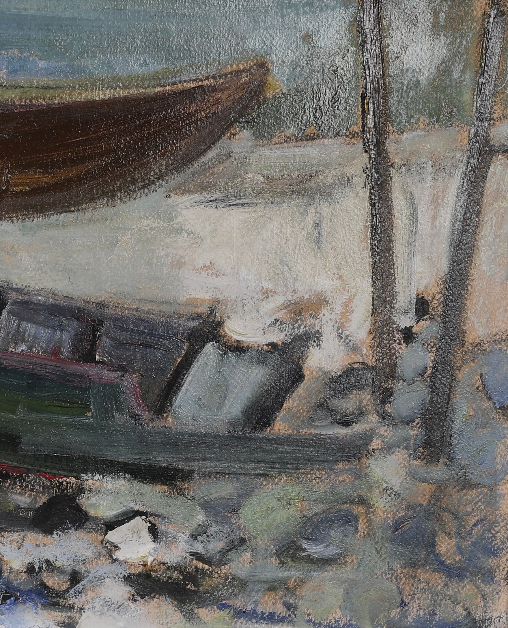 Mid Century Seascape Oil Painting By A Erwö Sweden 1952