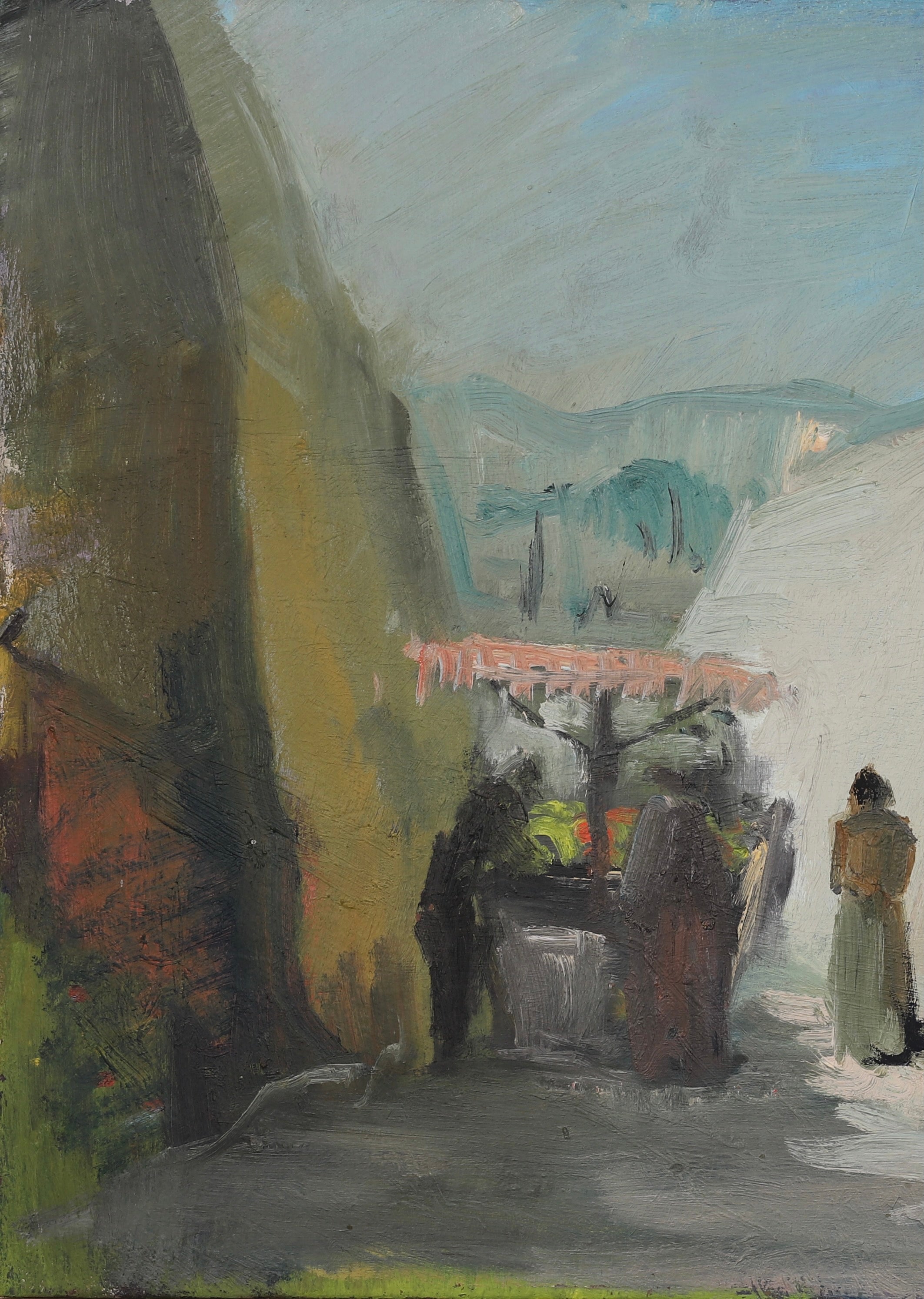 Mid Century Original Oil Painting From Sweden By H Cardell