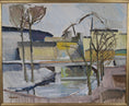 Load image into Gallery viewer, Mid Century Original Landscape Oil Painting From Sweden
