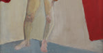 Original Mid Century Figure Oil Painting From Sweden