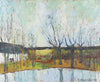 Mid Century Spring Landscape Oil Painting From Sweden 1949