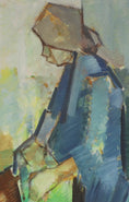 Load image into Gallery viewer, Mid Century Original Portrait Oil Painting From Sweden by S Ligell
