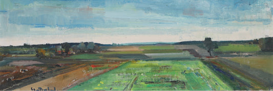 Vintage Mid Century Landscape Painting By G Berglund Sweden