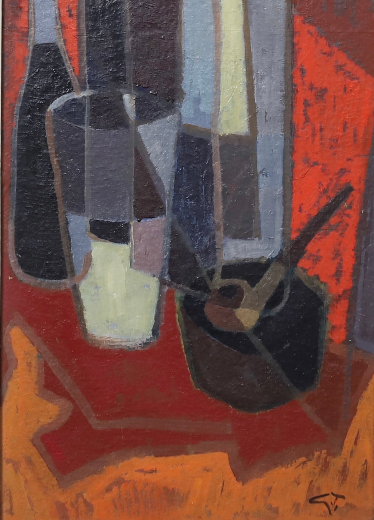 Mid Century Still Life Vintage Art Room Sweden