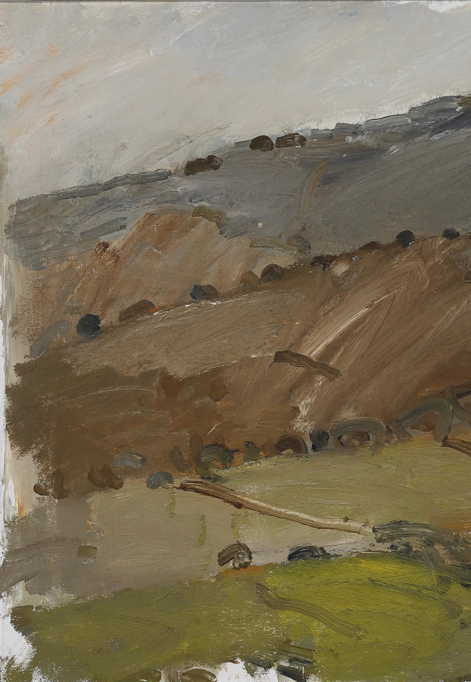 Mid Century Landscape Oil Painting From Sweden by S Markhed