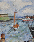 Load image into Gallery viewer, Mid Century Original Oil Painting From Sweden From 1958
