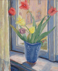 Load image into Gallery viewer, Vintage Art Still Life Mid Century Oil Painting From Sweden
