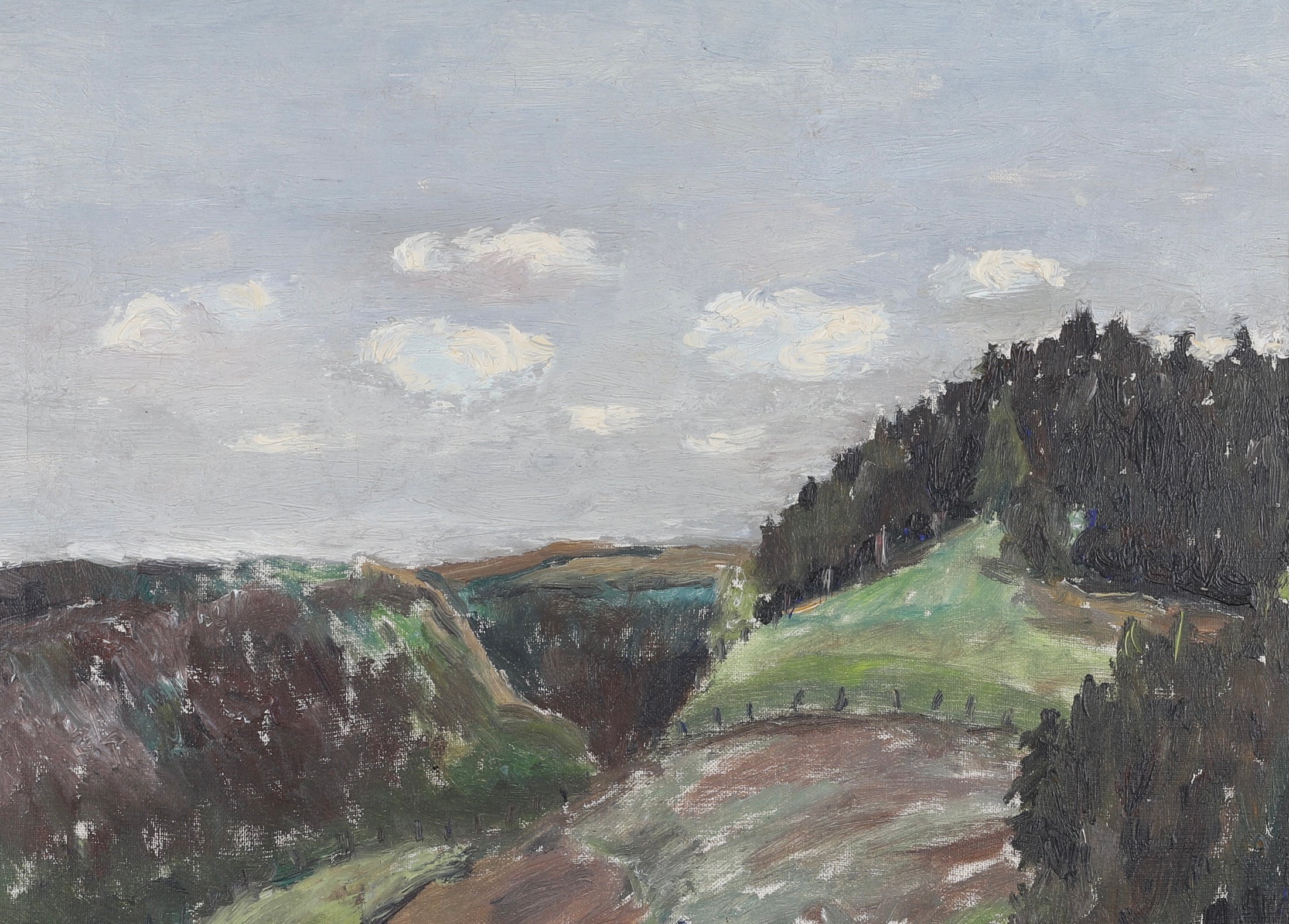 Vintage Mid Century Oil Painting by B Trulsson from Sweden