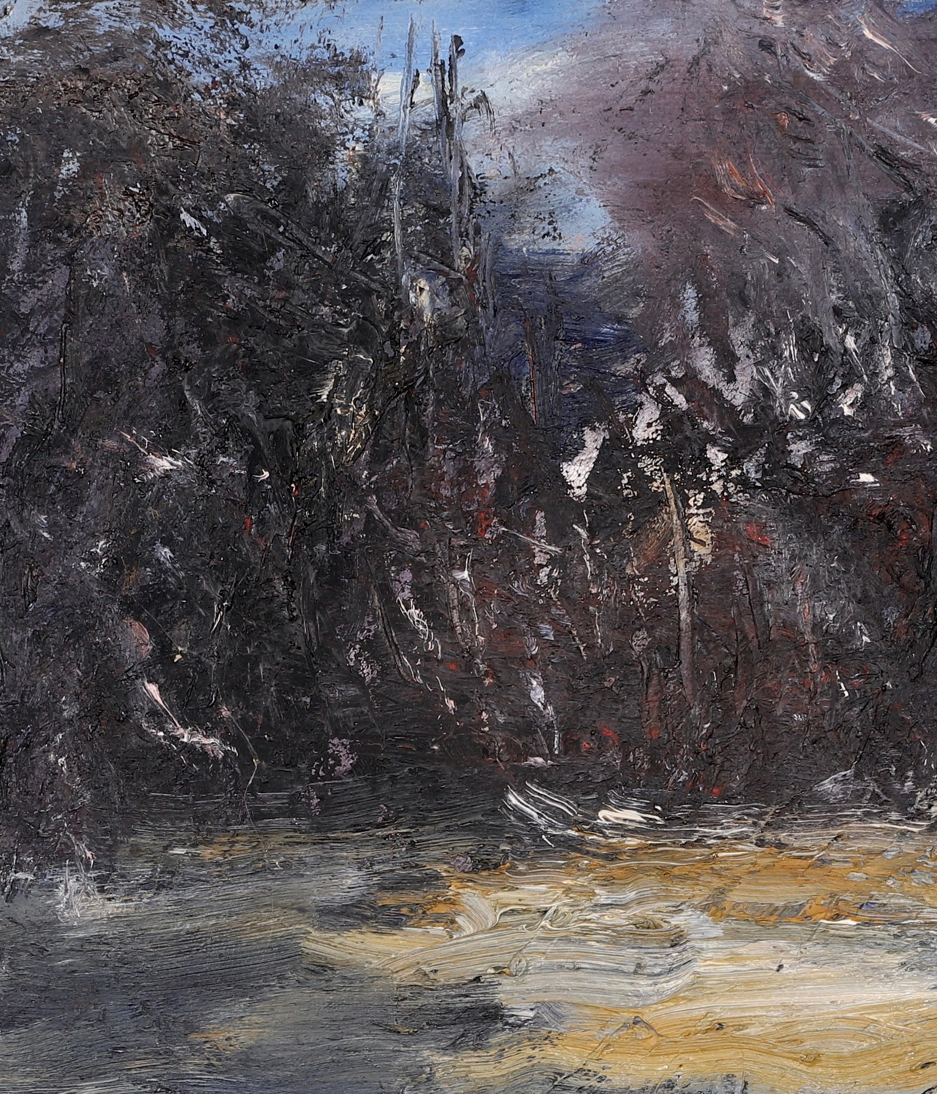 Mid Century Vintage Landscape Oil Painting From Sweden