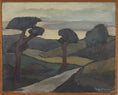 Load image into Gallery viewer, Vintage Original Mid Century Landscape Oil Painting From Sweden
