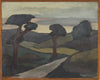 Vintage Original Mid Century Landscape Oil Painting From Sweden