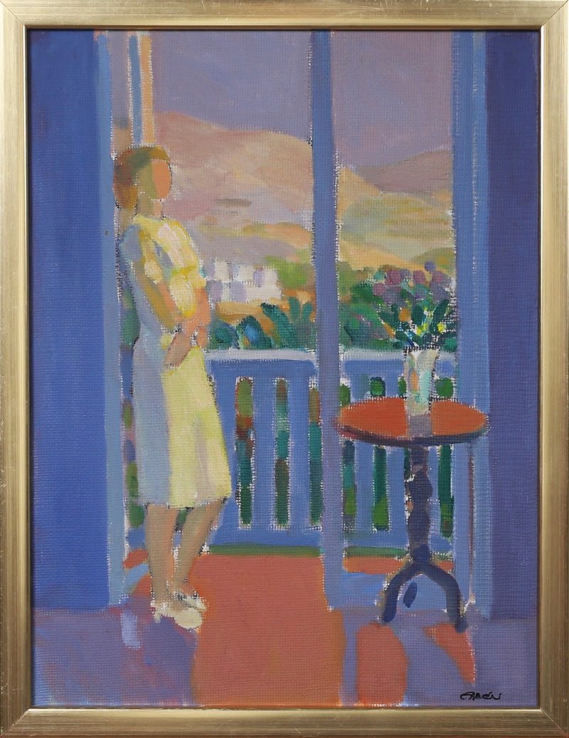 Mid Century Original Oil Painting From Sweden By E Elfwen