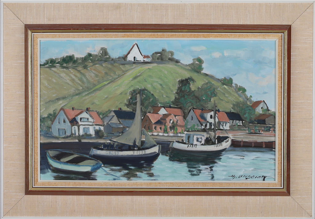 Vintage Oil Painting by H Lindblad from Sweden