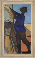 Load image into Gallery viewer, Mid Century Original Figure Oil Painting From Sweden
