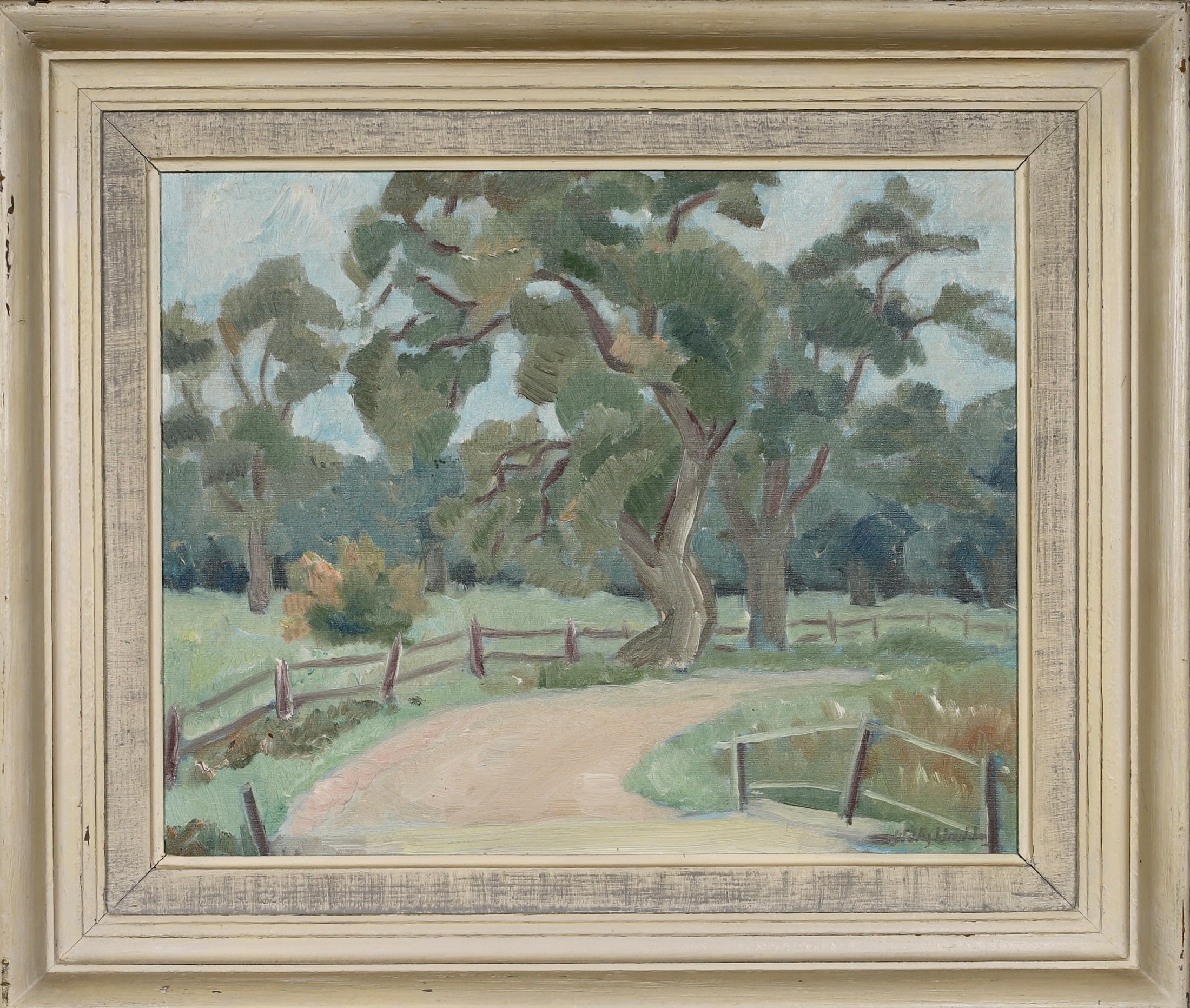 Mid Century Vintage Landscape From Sweden by W Lindberg