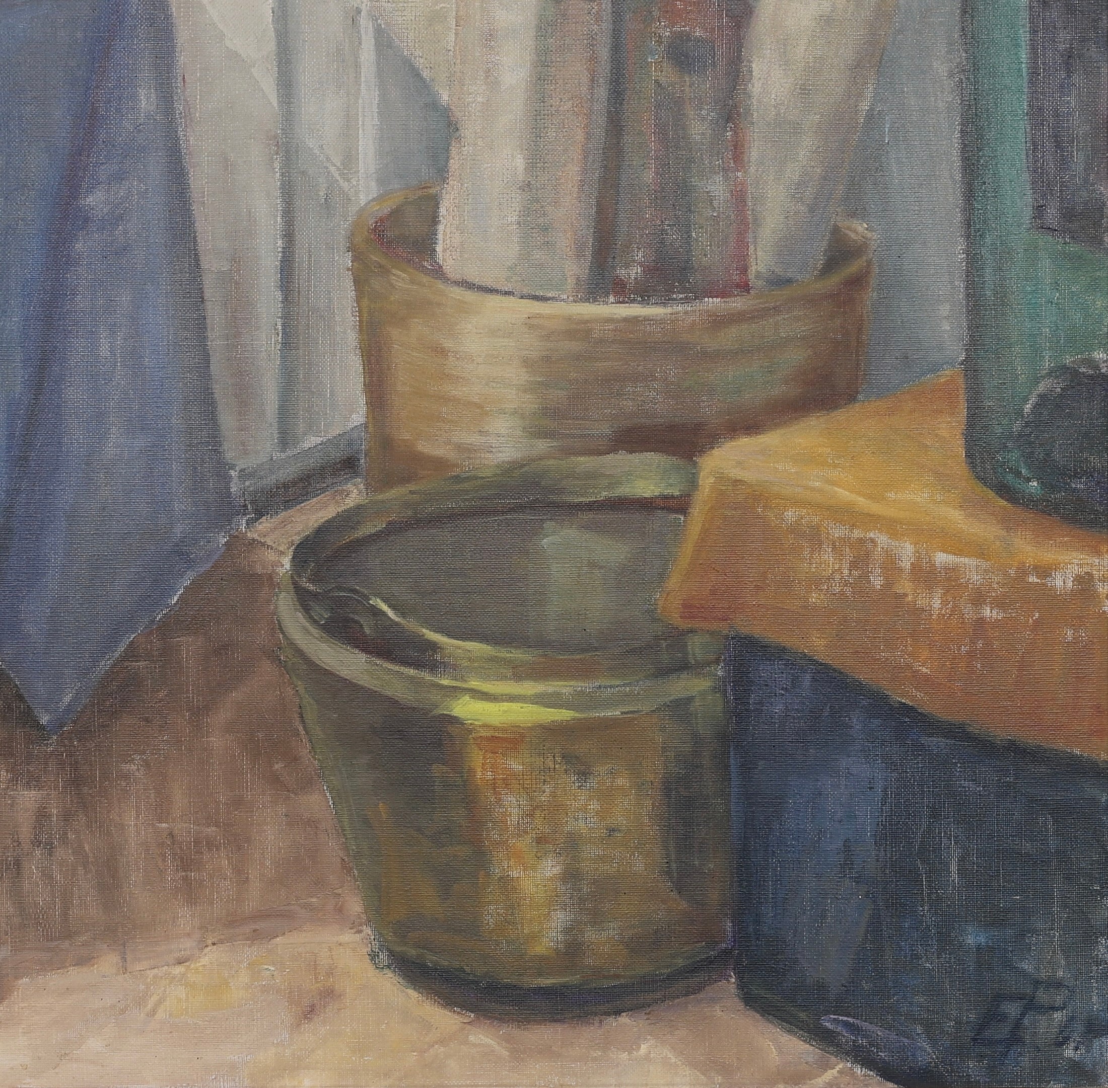 Vintage Mid Century Still Life Oil Painting From Sweden