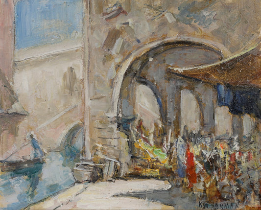 Vintage Framed Original Oil Painting by K Norman