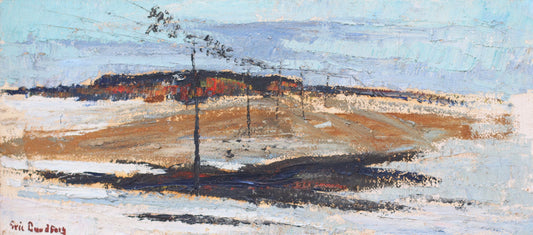 Mid Century Vintage Landscape Oil Painting By Eric Lundberg From Sweden