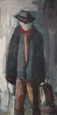 Load image into Gallery viewer, Mid Century Original Portrait Oil Painting From Sweden by K Christensen
