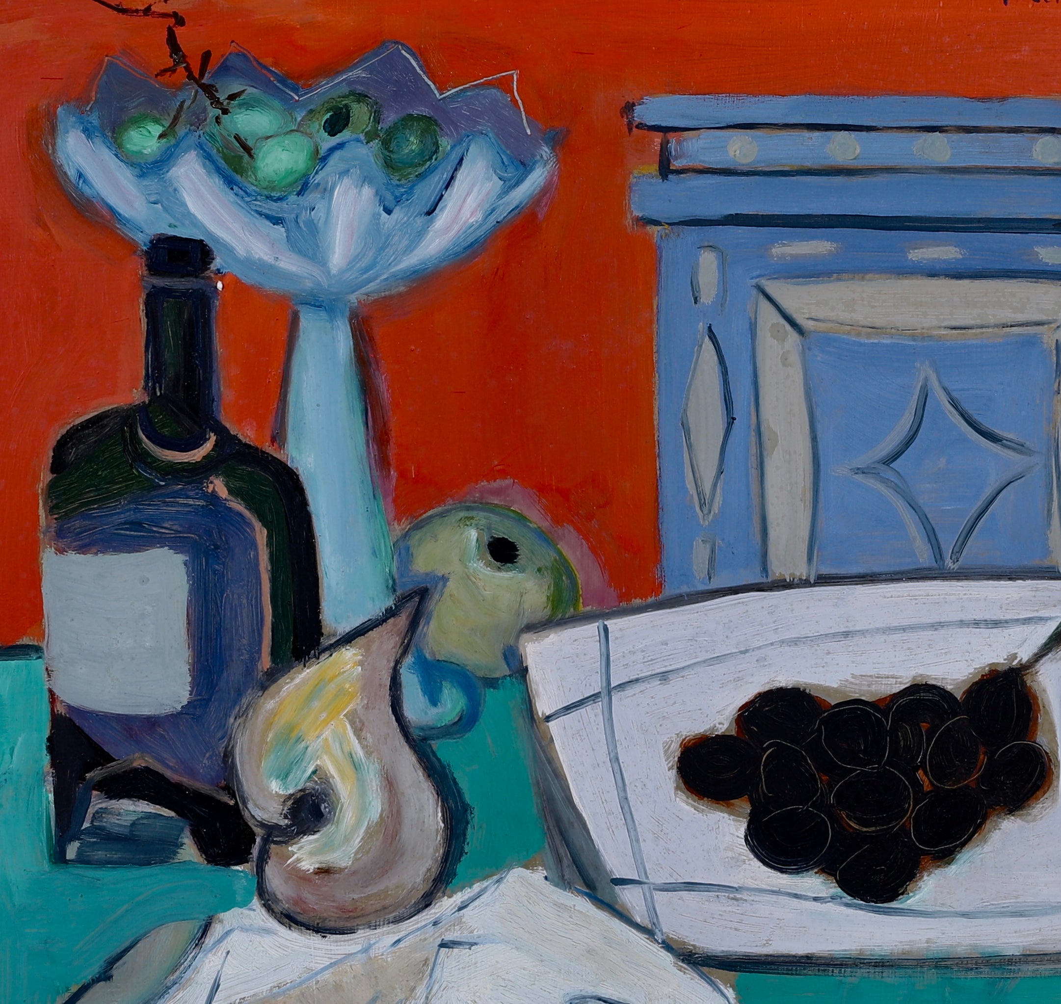 Mid Century Original Still Life By Gerhard Karlmark Sweden
