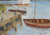 Mid Century Seascape Oil Painting From Sweden 1948