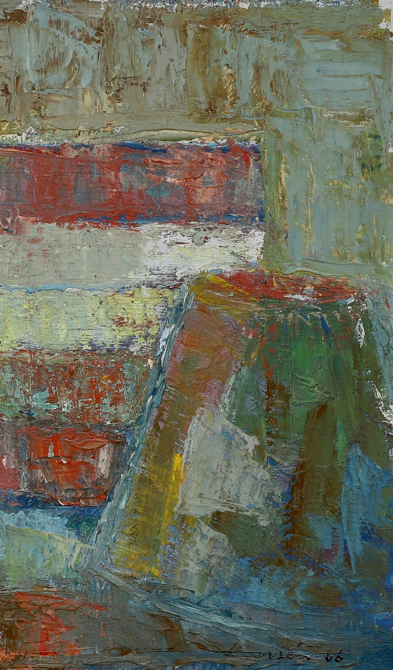 Original Mid Century Still Life Oil Painting by O Larsen from Sweden
