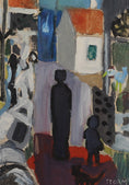 Load image into Gallery viewer, Mid Century Coastal Oil Painting from Sweden By S Storm 1957
