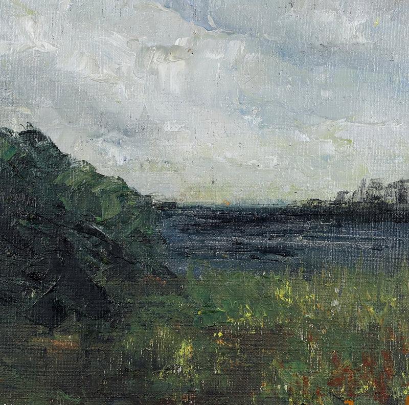Mid Century Landscape Oil Painting By H Brundin Sweden