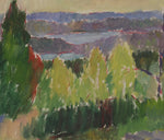 Colorful Vintage Original Landscape Oil Painting From Sweden