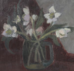 Vintage Mid Century 1940s Still Life Oil Painting Sweden