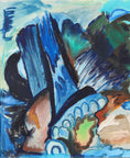 Load image into Gallery viewer, Mid Century Abstract Oil Painting By L Lilja Sweden
