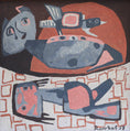 Load image into Gallery viewer, Mid Century Original Still Life Oil Painting by Kristina Runkel Sweden 1959
