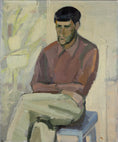 Load image into Gallery viewer, Vintage Portrait Oil Painting by T Nilsson from Sweden
