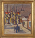 Load image into Gallery viewer, Mid Century Original Cityscape Oil Painting From Sweden
