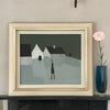 Mid Century Vintage Oil Painting By Listed Artist Fabian Lundqvist