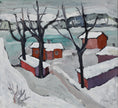 Load image into Gallery viewer, Mid Century Winterscape Oil Painting By S Storm Sweden
