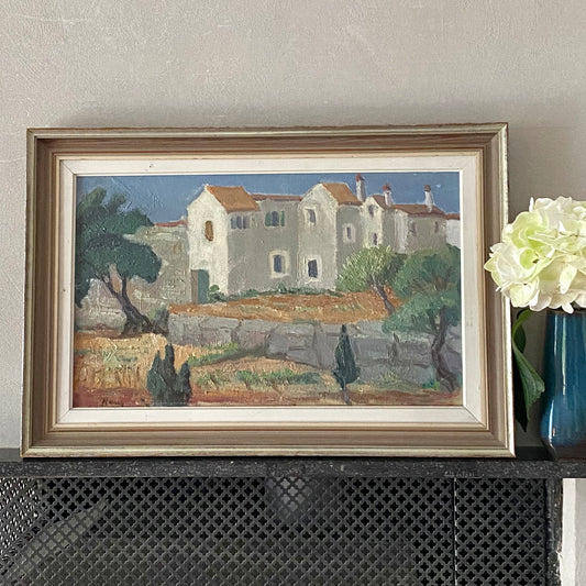 Mid Century Vintage Landscape Oil Painting From Sweden Vintage Art Room