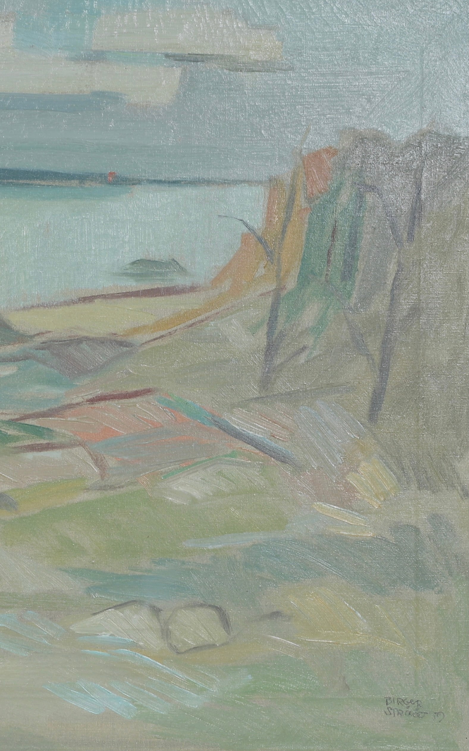 Original Oil Painting Vintage Mid Century From Sweden By B Strååt
