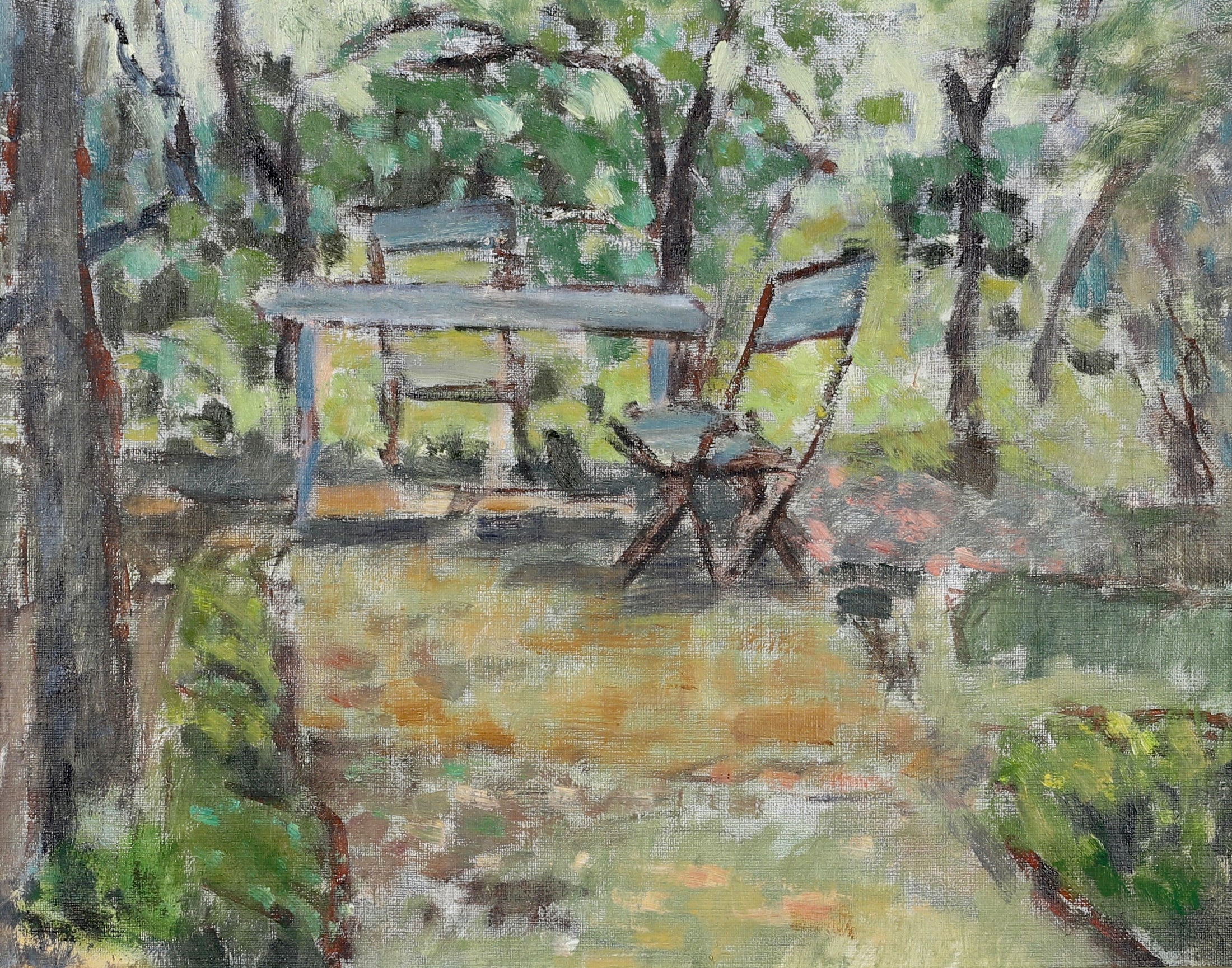 Vintage Art Room Original Mid Century Oil Painting From Sweden