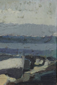 Load image into Gallery viewer, Original Seascape Oil Painting Vintage Mid Century By B Hillgrund Sweden

