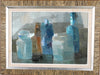 Mid Century Original Still Life Oil Painting By J Wierth From Sweden