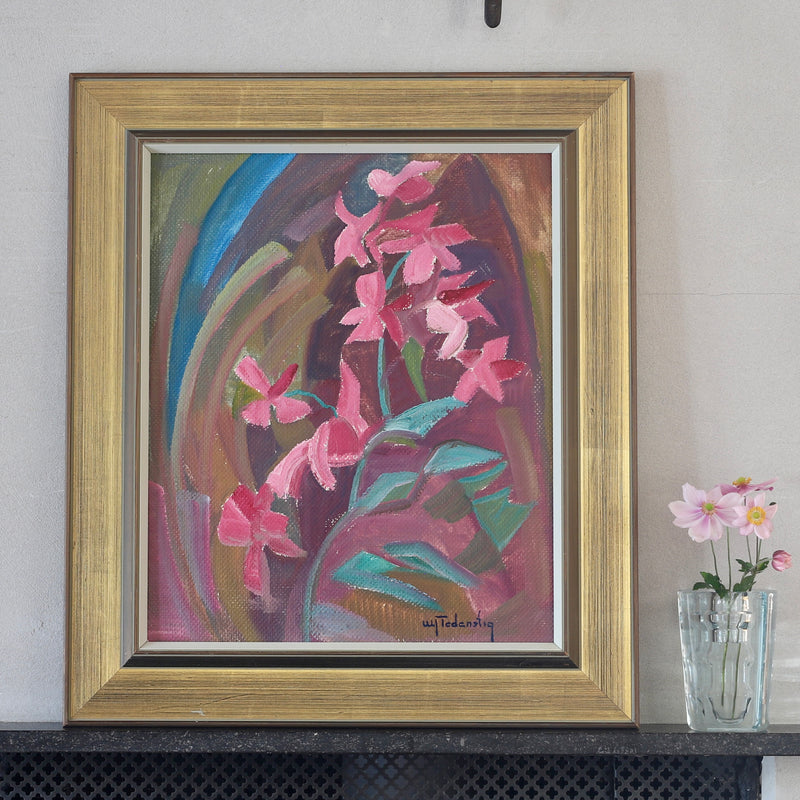 Vintage Mid Century Oil Painting Still Life From Sweden