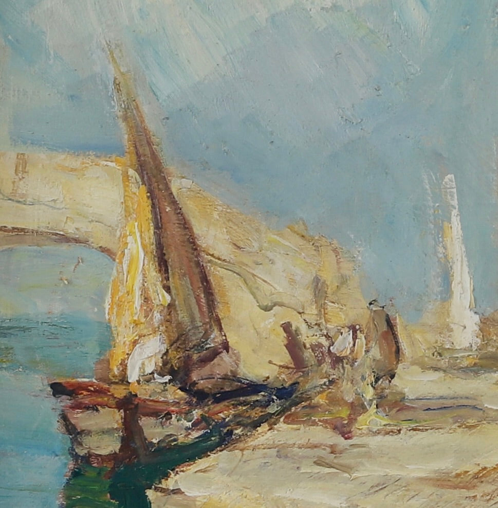 Mid Century Original Oil Painting From Sweden by K Norman