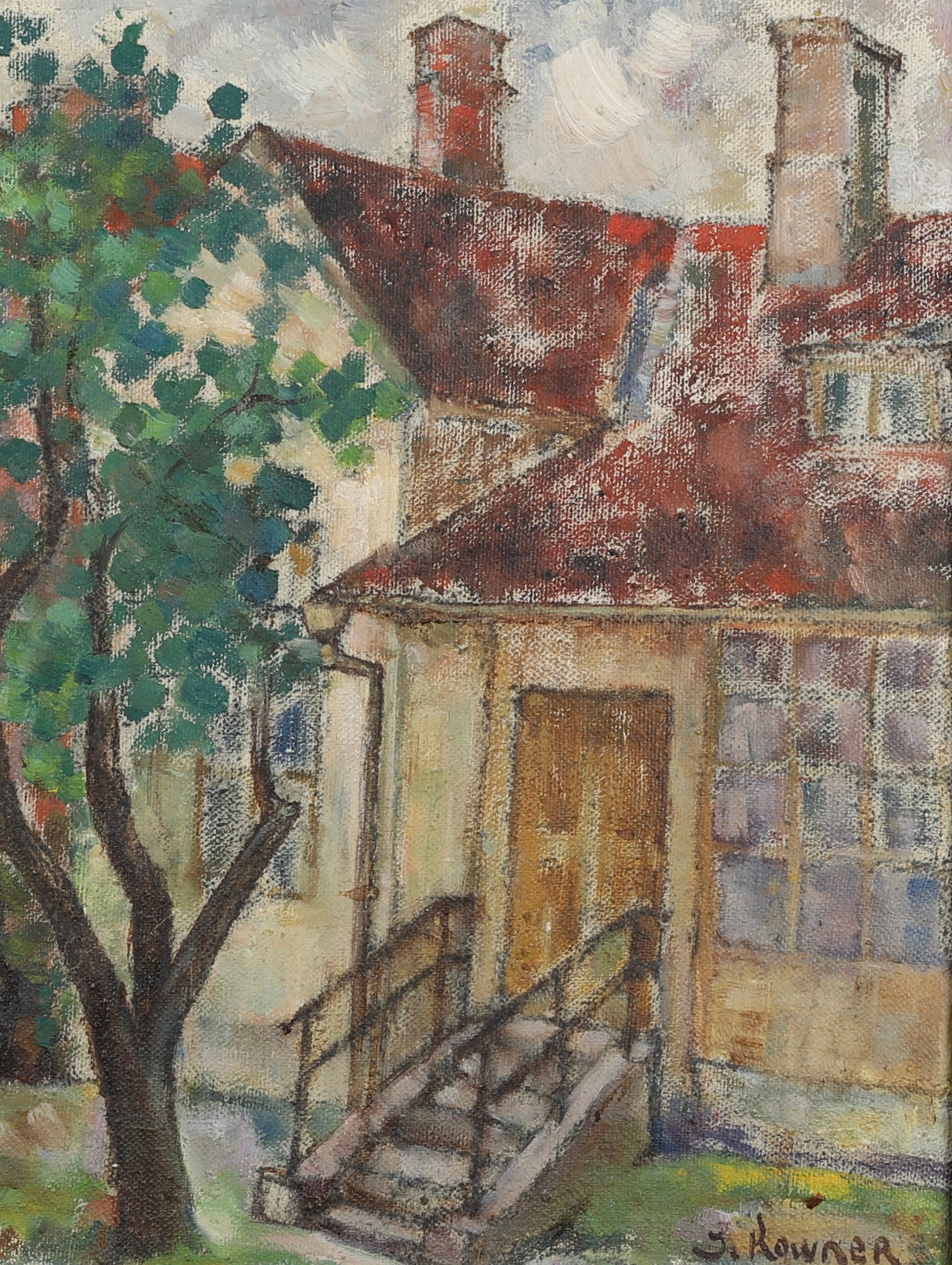 Original Oil Painting Vintage Mid Century By J Kowner From Sweden