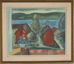 Vintage Mid Century Landscape Painting From Sweden